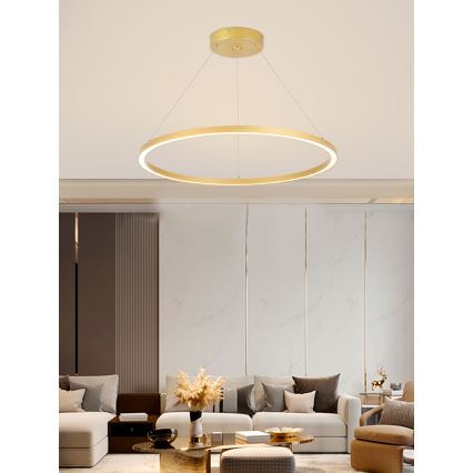 Immax NEO 07159-G80 - LED Dimmable κρεμαστό φωτιστικό οροφής FINO LED/60W/230V Tuya  χρυσό + τηλεχειριστήριο