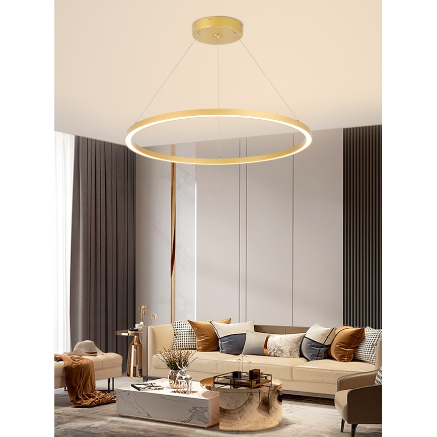 Immax NEO 07159-G80 - LED Dimmable κρεμαστό φωτιστικό οροφής FINO LED/60W/230V Tuya  χρυσό + τηλεχειριστήριο