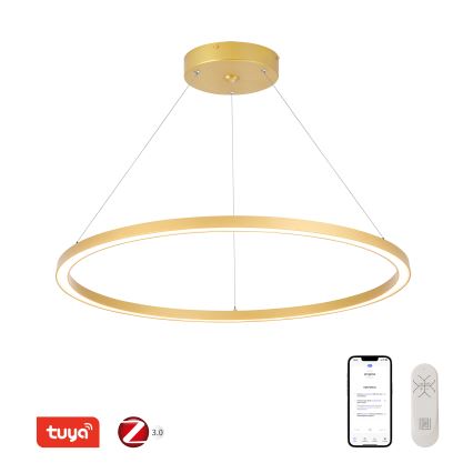 Immax NEO 07159-G80 - LED Dimmable κρεμαστό φωτιστικό οροφής FINO LED/60W/230V Tuya  χρυσό + τηλεχειριστήριο