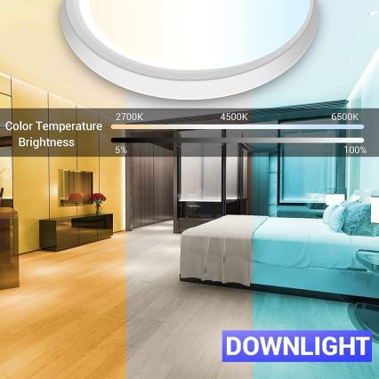 Immax NEO 07164-40 - Ρυθμιζόμενο φωτιστικό οροφής LED RGB+CCT NEO LITE TUDO LED/50W/230V Wi-Fi Tuya + τηλεχειριστήριο