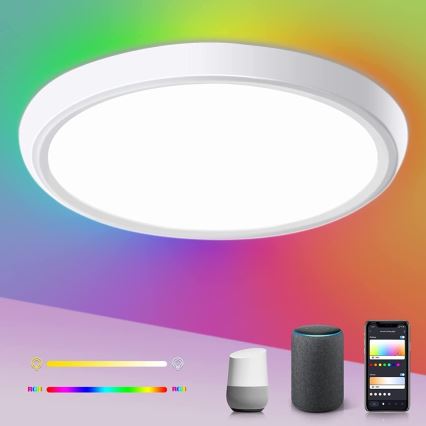 Immax NEO 07164-40 - Ρυθμιζόμενο φωτιστικό οροφής LED RGB+CCT NEO LITE TUDO LED/50W/230V Wi-Fi Tuya + τηλεχειριστήριο