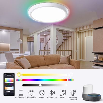 Immax NEO 07164-40 - Ρυθμιζόμενο φωτιστικό οροφής LED RGB+CCT NEO LITE TUDO LED/50W/230V Wi-Fi Tuya + τηλεχειριστήριο