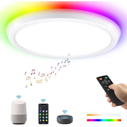 Immax NEO 07164-40 - Ρυθμιζόμενο φωτιστικό οροφής LED RGB+CCT NEO LITE TUDO LED/50W/230V Wi-Fi Tuya + τηλεχειριστήριο