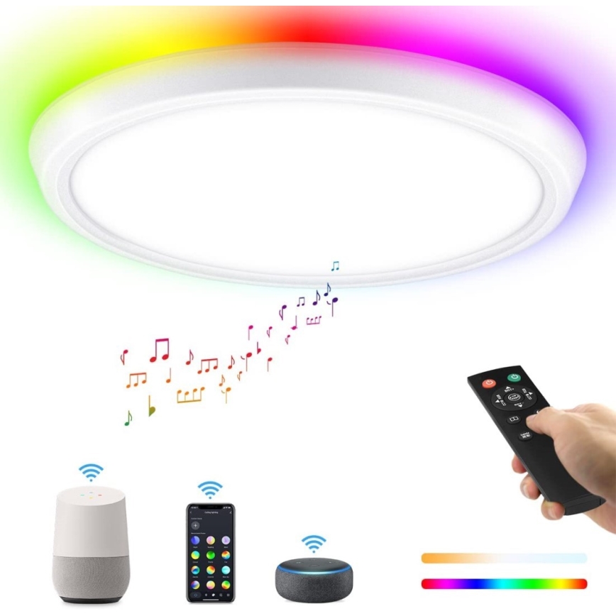 Immax NEO 07164-40 - Ρυθμιζόμενο φωτιστικό οροφής LED RGB+CCT NEO LITE TUDO LED/50W/230V Wi-Fi Tuya + τηλεχειριστήριο