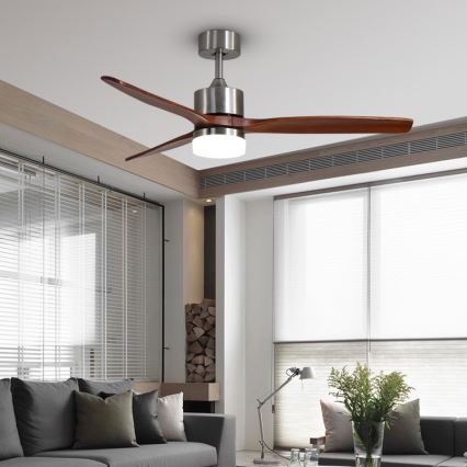 Immax NEO 07165-S - LED Ανεμιστήρας οροφής ELEGANTE LED/18W/230V δρυς Wi-Fi Tuya + τηλεχειριστήριο