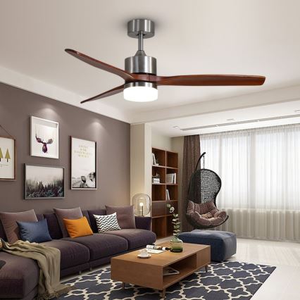 Immax NEO 07165-S - LED Ανεμιστήρας οροφής ELEGANTE LED/18W/230V δρυς Wi-Fi Tuya + τηλεχειριστήριο