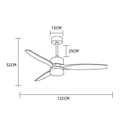 Immax NEO 07165-S - LED Ανεμιστήρας οροφής ELEGANTE LED/18W/230V δρυς Wi-Fi Tuya + τηλεχειριστήριο