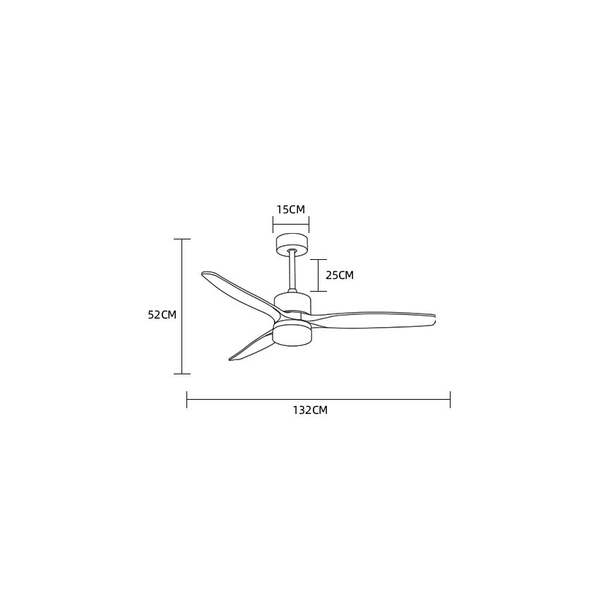 Immax NEO 07165-S - LED Ανεμιστήρας οροφής ELEGANTE LED/18W/230V δρυς Wi-Fi Tuya + τηλεχειριστήριο