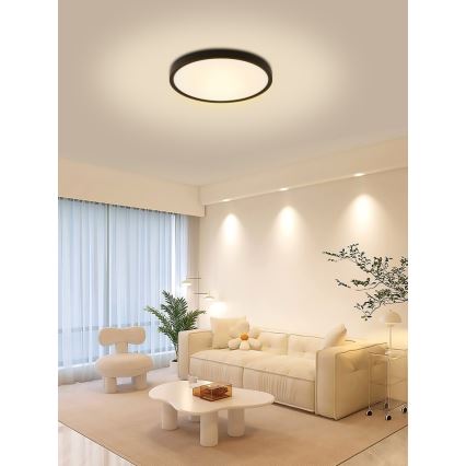 Immax NEO 07166-B40 - LED RGB+CCT Φωτιστικό οροφής dimming NEO LITE TUDO LED/50W/230V Wi-Fi Tuya μαύρο + τηλεχειριστήριο