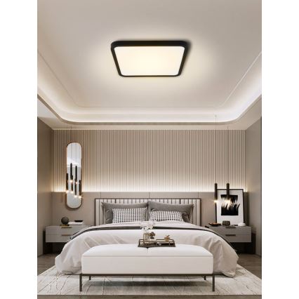 Immax NEO 07167-B40 - Ρυθμιζόμενο οροφής φωτιστικό LED RGB+CCT NEO LITE TUDO LED/50W/230V Wi-Fi Tuya μαύρο + τηλεχειριστήριο