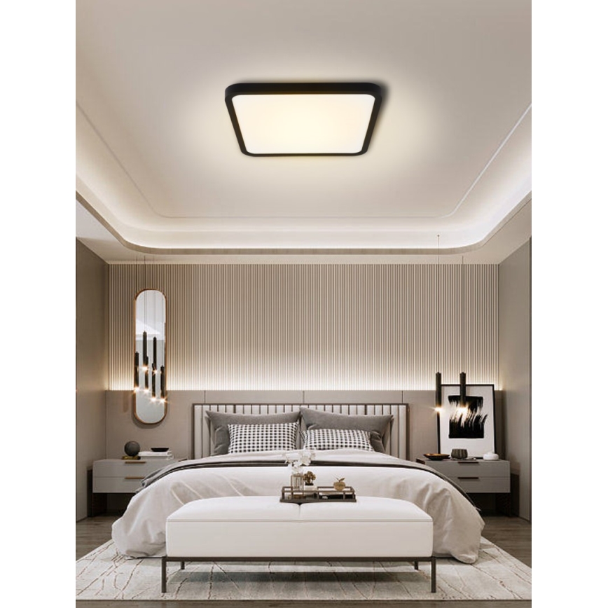 Immax NEO 07167-B40 - LED RGB+CCT Φωτιστικό οροφής dimming NEO LITE TUDO LED/50W/230V Wi-Fi Tuya μαύρο + τηλεχειριστήριο