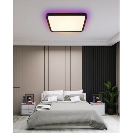 Immax NEO 07167-B40 - LED RGB+CCT Φωτιστικό οροφής dimming NEO LITE TUDO LED/50W/230V Wi-Fi Tuya μαύρο + τηλεχειριστήριο