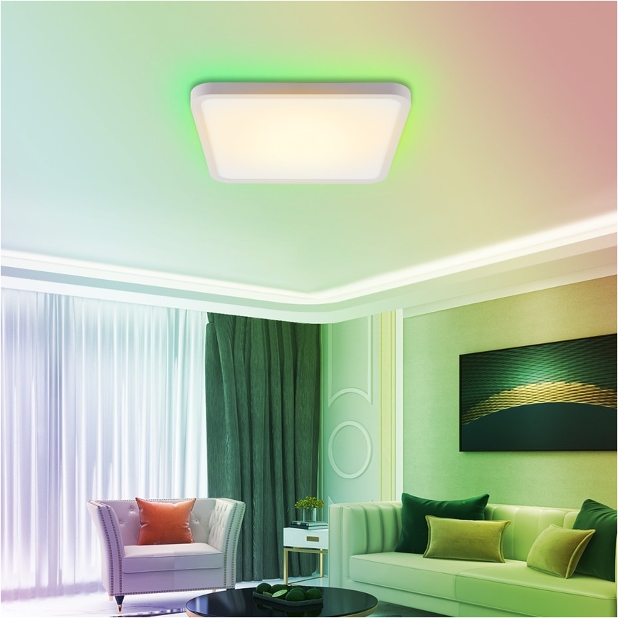 Immax NEO 07168-W40 - LED RGB+CCT Φωτιστικό οροφής dimming NEO LITE TUDO LED/50W/230V Wi-Fi Tuya λευκό + τηλεχειριστήριο