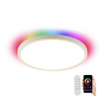 Immax NEO 07169-W60 - LED RGB+CCT Φωτιστικό οροφής dimming NEO LITE TUDO 65W/230V 2700-6500K Wi-Fi Tuya + τηλεχειριστήριο λευκό