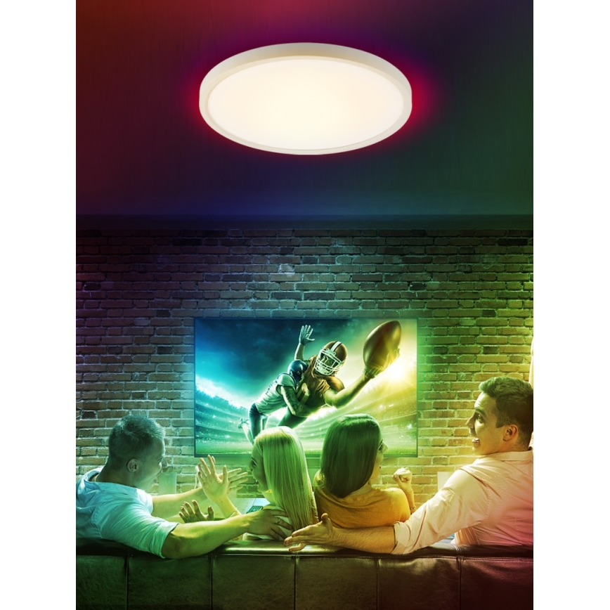 Immax NEO 07169-W60 - LED RGB+CCT Φωτιστικό οροφής dimming NEO LITE TUDO 65W/230V 2700-6500K Wi-Fi Tuya + τηλεχειριστήριο λευκό