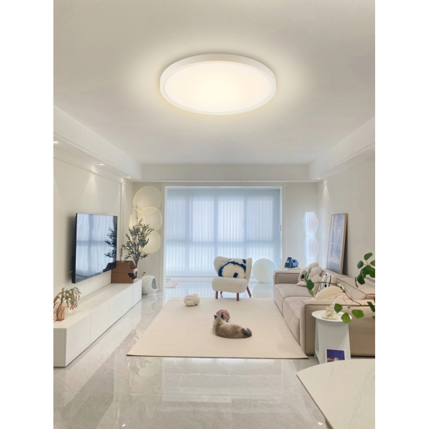 Immax NEO 07169-W60 - LED RGB+CCT Φωτιστικό οροφής dimming NEO LITE TUDO 65W/230V 2700-6500K Wi-Fi Tuya + τηλεχειριστήριο λευκό