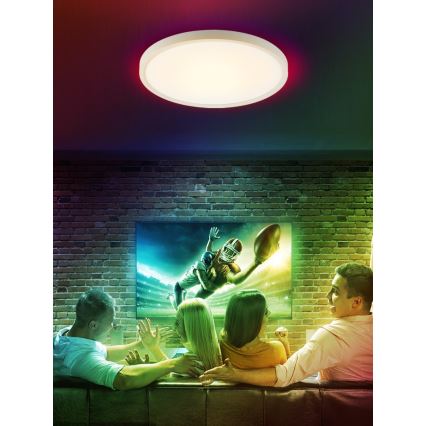 Immax NEO 07169-W60 - LED RGB+CCT Φωτιστικό οροφής dimming NEO LITE TUDO 65W/230V 2700-6500K Wi-Fi Tuya + τηλεχειριστήριο λευκό