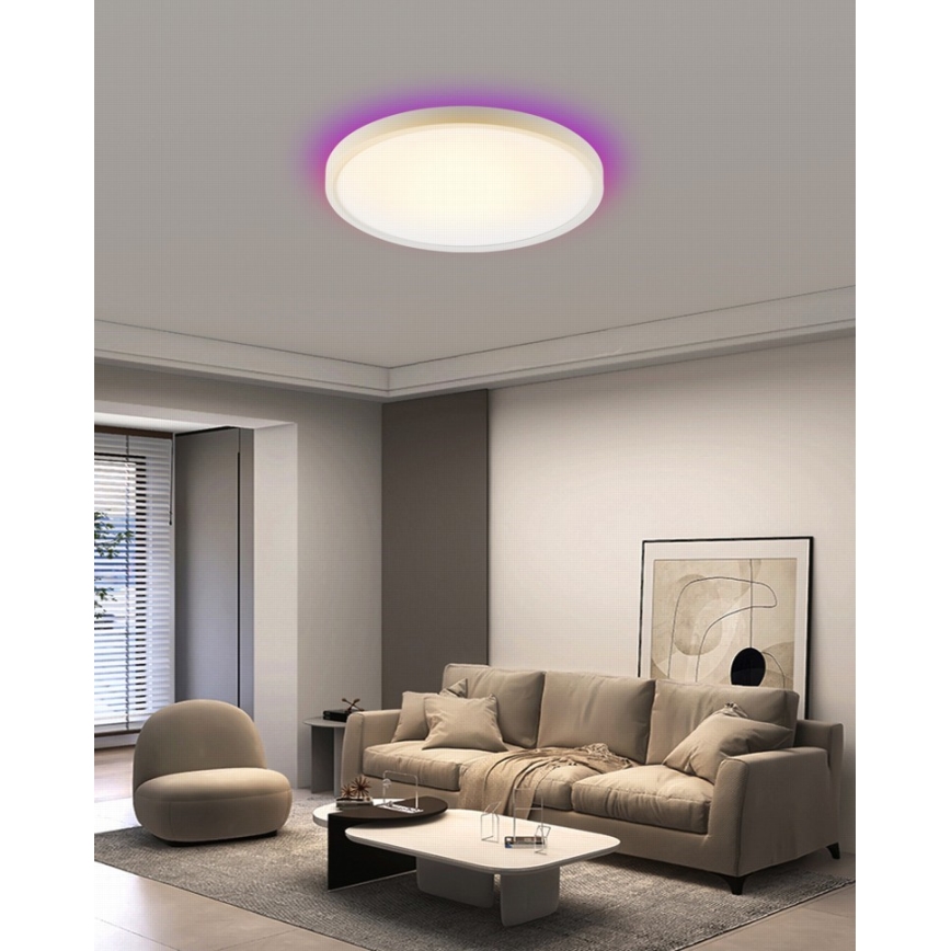 Immax NEO 07169-W60 - LED RGB+CCT Φωτιστικό οροφής dimming NEO LITE TUDO 65W/230V 2700-6500K Wi-Fi Tuya + τηλεχειριστήριο λευκό