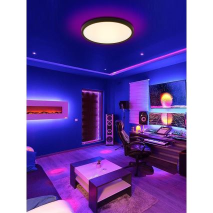 Immax NEO 07170-B60 - LED RGB+CCT Φωτιστικό οροφής dimming NEO LITE TUDO LED/65W/230V 2700-6500K Wi-Fi Tuya μαύρο + τηλεχειριστήριο
