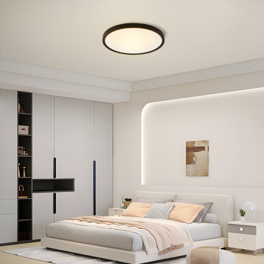 Immax NEO 07170-B60 - LED RGB+CCT Φωτιστικό οροφής dimming NEO LITE TUDO LED/65W/230V 2700-6500K Wi-Fi Tuya μαύρο + τηλεχειριστήριο