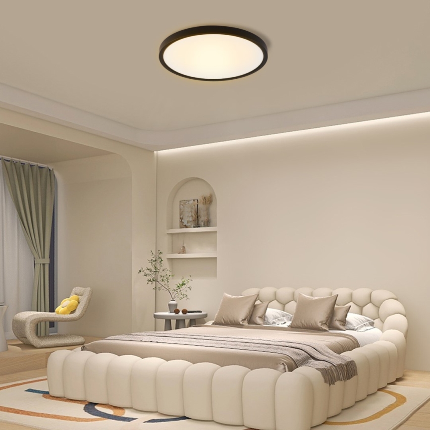 Immax NEO 07170-B60 - LED RGB+CCT Φωτιστικό οροφής dimming NEO LITE TUDO LED/65W/230V 2700-6500K Wi-Fi Tuya μαύρο + τηλεχειριστήριο