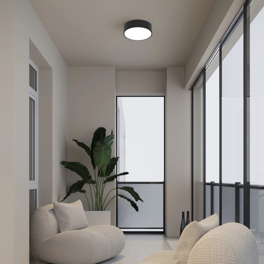 Immax NEO 07200L - LED Dimmable φωτιστικό οροφής RONDATE LED/18W/230V 3000-6000K διάμετρος 25 cm μαύρο Tuya + τηλεχειριστήριο