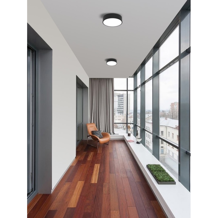 Immax NEO 07200L - LED Dimmable φωτιστικό οροφής RONDATE LED/18W/230V 3000-6000K διάμετρος 25 cm μαύρο Tuya + τηλεχειριστήριο