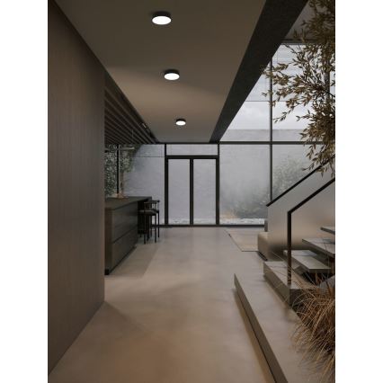 Immax NEO 07200L - LED Dimmable φωτιστικό οροφής RONDATE LED/18W/230V 3000-6000K διάμετρος 25 cm μαύρο Tuya + τηλεχειριστήριο