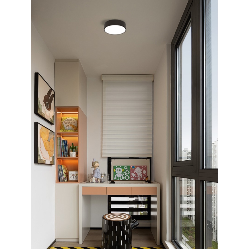 Immax NEO 07200L - LED Dimmable φωτιστικό οροφής RONDATE LED/18W/230V 3000-6000K διάμετρος 25 cm μαύρο Tuya + τηλεχειριστήριο