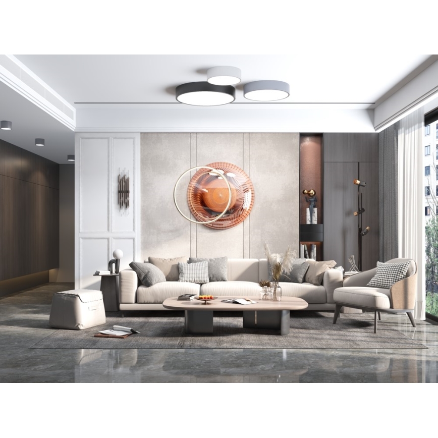 Immax NEO 07200L - LED Dimmable φωτιστικό οροφής RONDATE LED/18W/230V 3000-6000K διάμετρος 25 cm μαύρο Tuya + τηλεχειριστήριο