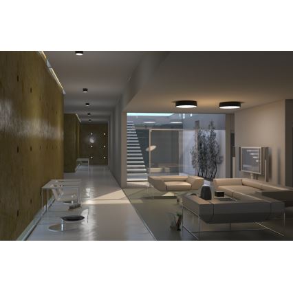 Immax NEO 07200L - LED Dimmable φωτιστικό οροφής RONDATE LED/18W/230V 3000-6000K διάμετρος 25 cm μαύρο Tuya + τηλεχειριστήριο
