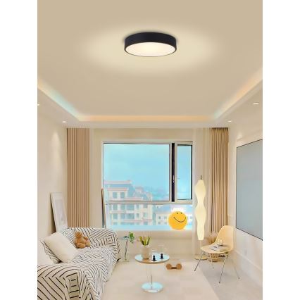 Immax NEO 07201L - LED Dimmable φωτιστικό οροφής RONDATE LED/28W/230V μαύρο Tuya + τηλεχειριστήριο