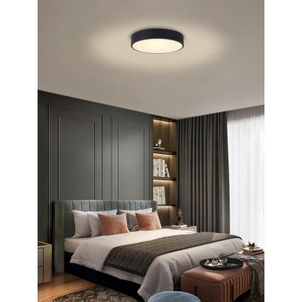 Immax NEO 07201L - LED Dimmable φωτιστικό οροφής RONDATE LED/28W/230V μαύρο Tuya + τηλεχειριστήριο