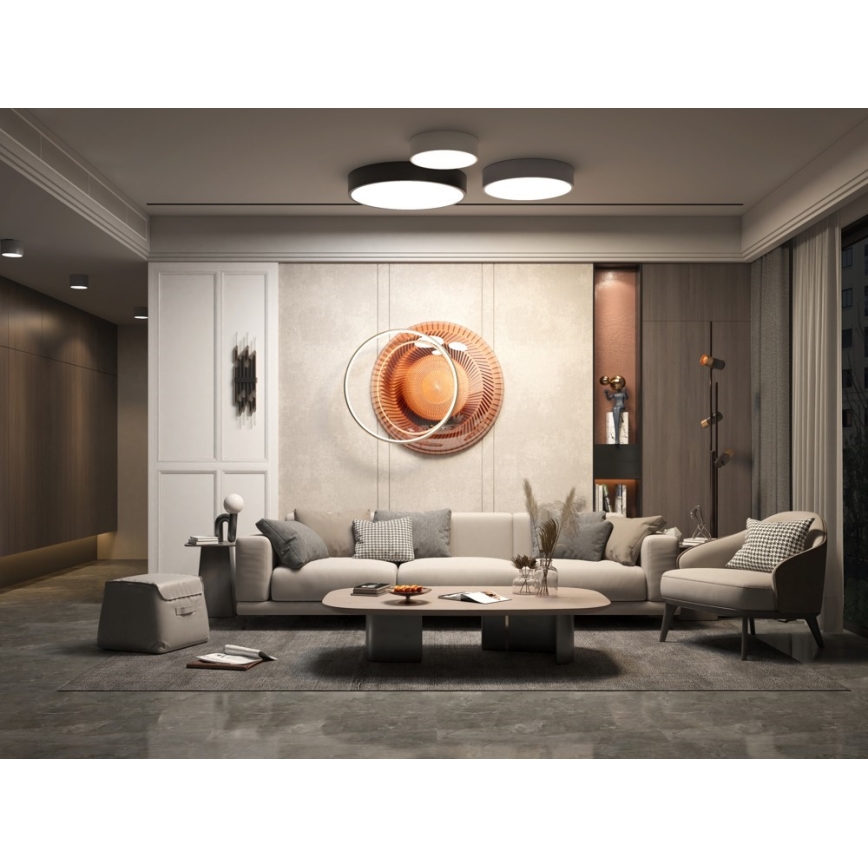 Immax NEO 07201L - Ρυθμιζόμενο LED οροφής φωτιστικό RONDATE LED/28W/230V μαύρο Tuya + τηλεχειριστήριο