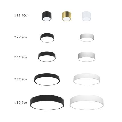 Immax NEO 07201L - Ρυθμιζόμενο LED οροφής φωτιστικό RONDATE LED/28W/230V μαύρο Tuya + τηλεχειριστήριο