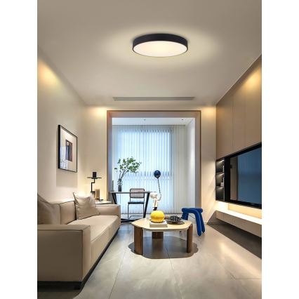 Immax NEO 07202L - LED Dimmable φωτιστικό οροφής RONDATE LED/53W/230V μαύρο Tuya + τηλεχειριστήριο