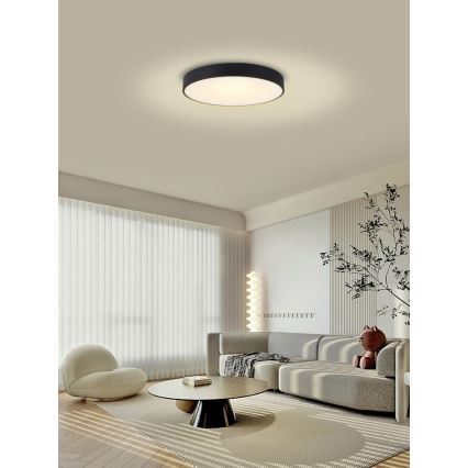 Immax NEO 07202L - LED Dimmable φωτιστικό οροφής RONDATE LED/53W/230V μαύρο Tuya + τηλεχειριστήριο