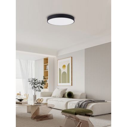 Immax NEO 07202L - LED Dimmable φωτιστικό οροφής RONDATE LED/53W/230V μαύρο Tuya + τηλεχειριστήριο