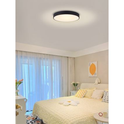 Immax NEO 07202L - LED Dimmable φωτιστικό οροφής RONDATE LED/53W/230V μαύρο Tuya + τηλεχειριστήριο