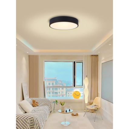 Immax NEO 07202L - LED Dimmable φωτιστικό οροφής RONDATE LED/53W/230V μαύρο Tuya + τηλεχειριστήριο