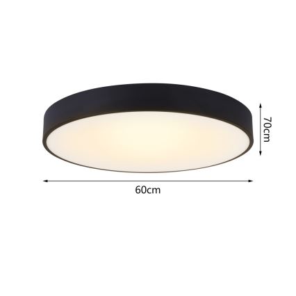 Immax NEO 07202L - LED Dimmable φωτιστικό οροφής RONDATE LED/53W/230V μαύρο Tuya + τηλεχειριστήριο