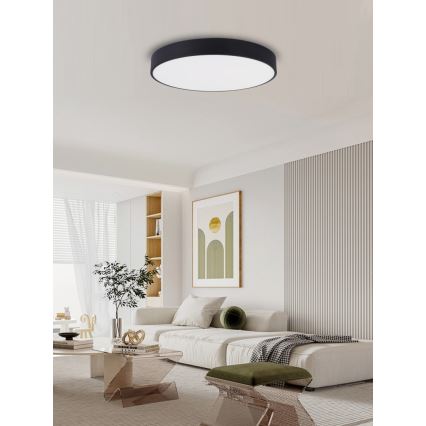 Immax NEO 07203L-LED Dimmable φωτιστικό οροφής RONDATE 65W/230V 3000-6000K Tuya μαύρο + τηλεχειριστήριο