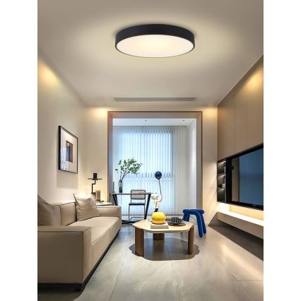 Immax NEO 07203L-LED Dimmable φωτιστικό οροφής RONDATE 65W/230V 3000-6000K Tuya μαύρο + τηλεχειριστήριο