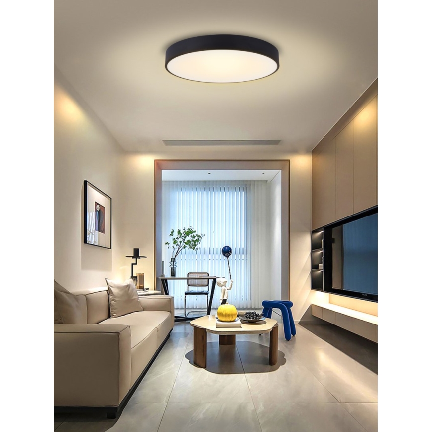 Immax NEO 07203L-LED Dimmable φωτιστικό οροφής RONDATE 65W/230V 3000-6000K Tuya μαύρο + τηλεχειριστήριο