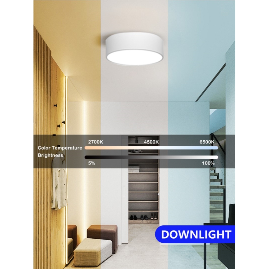 Immax NEO 07204L - LED Dimmable φωτιστικό οροφής RONDATE LED/18W/230V 3000-6000K λευκό Tuya + τηλεχειριστήριο