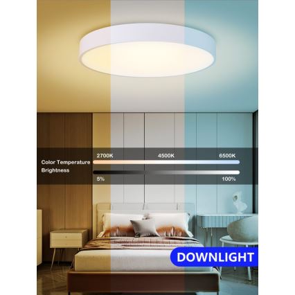 Immax NEO 07206L - LED Dimmable φωτιστικό οροφής RONDATE LED/53W/230V λευκό Tuya + τηλεχειριστήριο