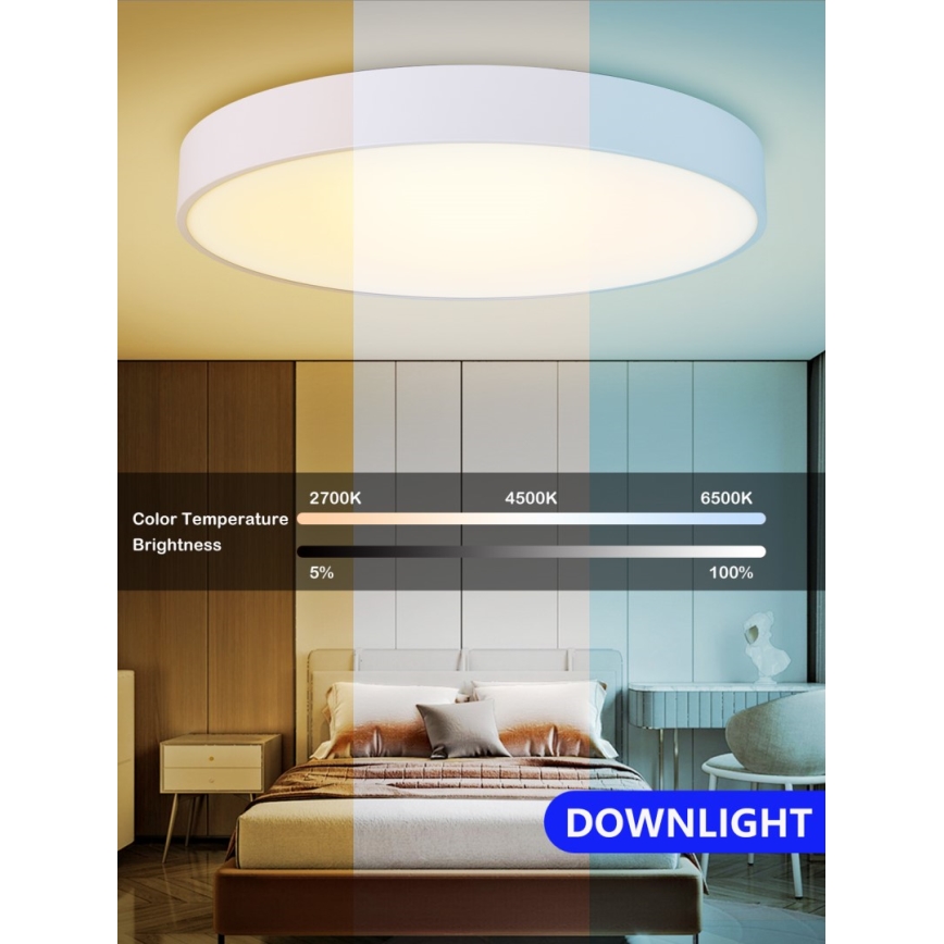 Immax NEO 07207L-LED Dimmable φωτιστικό οροφής RONDATE 65W/230V 3000-6000K Tuya λευκό + τηλεχειριστήριο