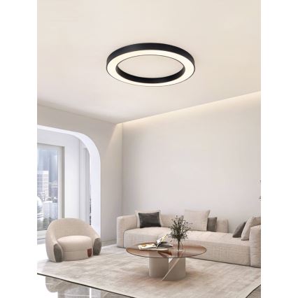 Immax NEO 07210L - LED Dimmable φωτιστικό οροφής PASTEL LED/68W/230V 95 cm μαύρο Tuya + τηλεχειριστήριο