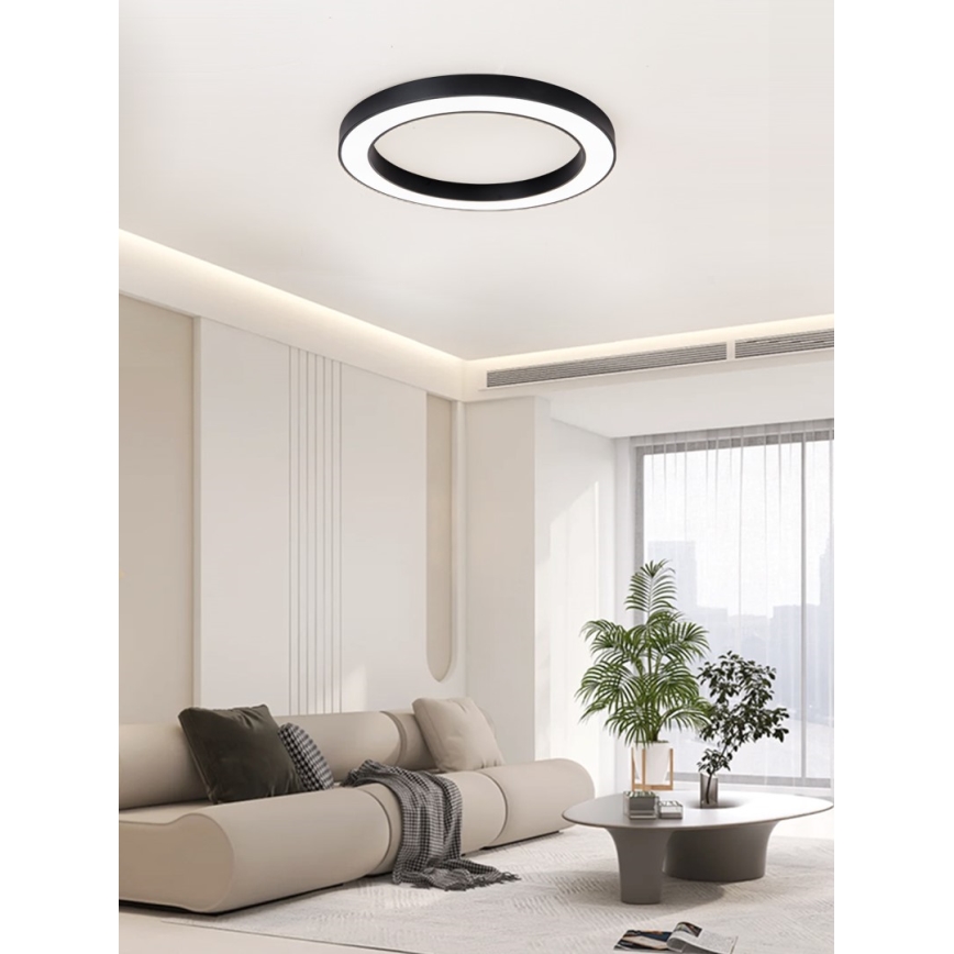 Immax NEO 07210L - LED Dimmable φωτιστικό οροφής PASTEL LED/68W/230V 95 cm μαύρο Tuya + τηλεχειριστήριο
