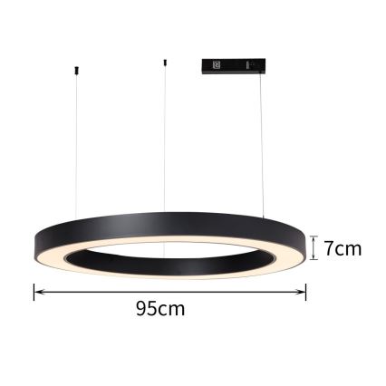 Immax NEO 07211L - Ρυθμιζόμενο LED φωτιστικό οροφής με καλώδιο PASTEL LED/68W/230V 2700-6500K Tuya μαύρο + τηλεχειριστήριο